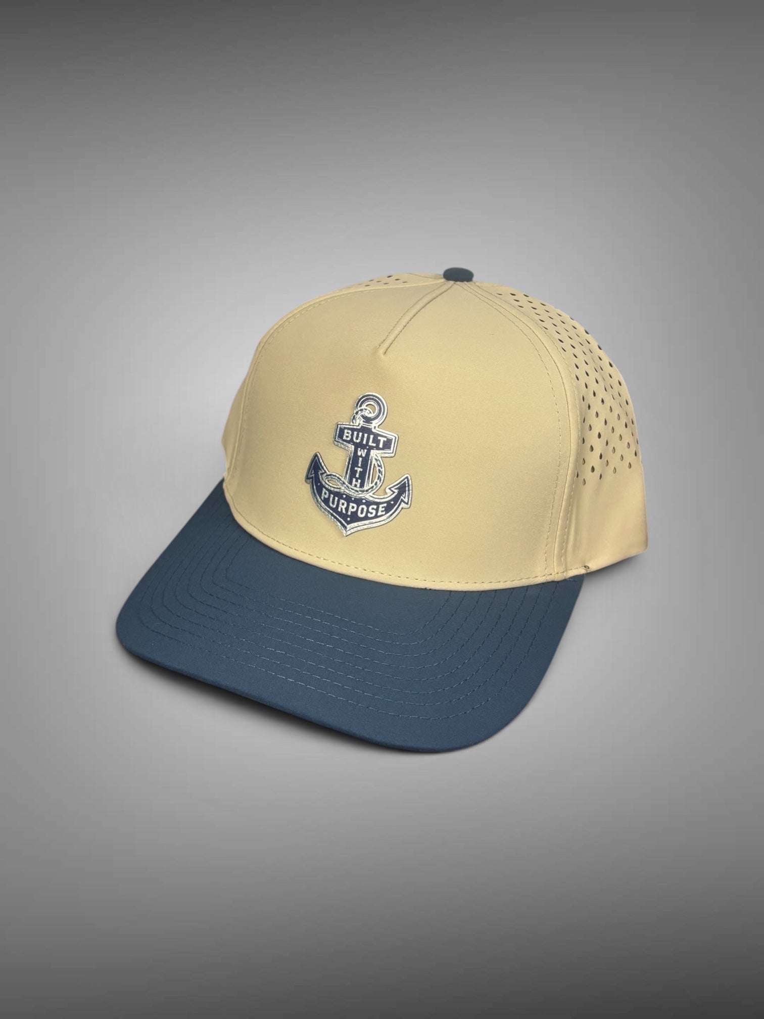 ANCHOR HAT- SAND/BLUE